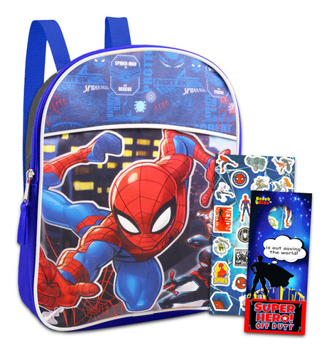 Spiderman Mini Mochila  - Bundillo De 2 Pc Con Una