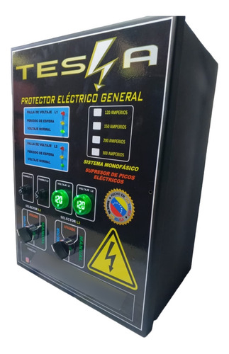 Protector Electrico Tesla (monofasico 110/220 Vac) 200 Amp