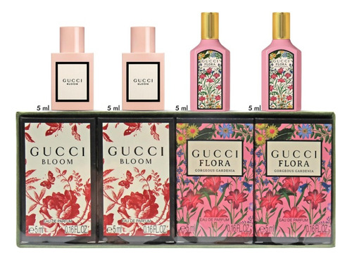 Gucci Set 4 Piezas Edp 5ml Bloom Y Flora