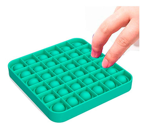 Imagen 3 de 8 de Juguete Anti Estres Pop It Silicona Cuadrado Oferta Nuevo