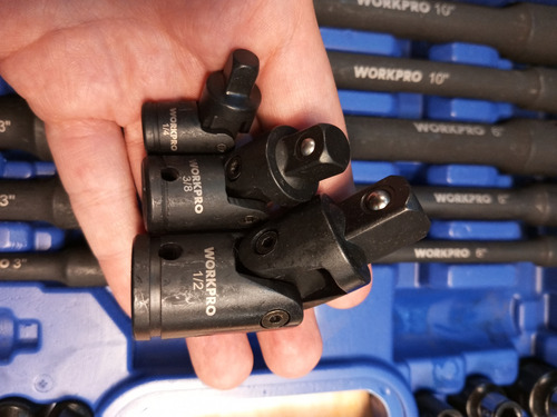 Juego Adaptadores Extensiones Cardan Impacto 18pzs Workpro