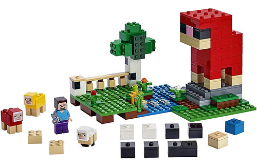 Kit De Construcción Lego Minecraft The Wool Farm 21153 (260