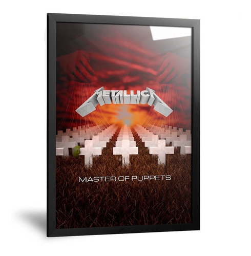 Cuadros De Metallica Master Of Puppets Enmarcado De 35x50cm