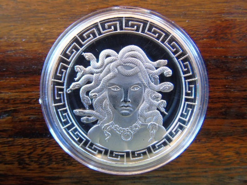 Medalla Coin Original Conmem. Ser Mitológico Griego Medusa