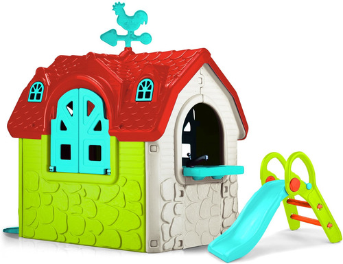 Casita De Juegos Con Tobogan Refresh Play House Feber
