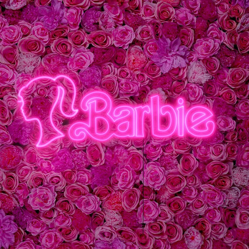 Letrero Led Neon Barbie Logo Ancho 50cm Luminoso
