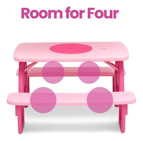 Mesa Infantil Para Niña Picnic Exterior Interior Minnie Mous