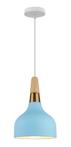 Lámpara De Colgante Nórdica Metal Luz De Techo E27 Ø15cm