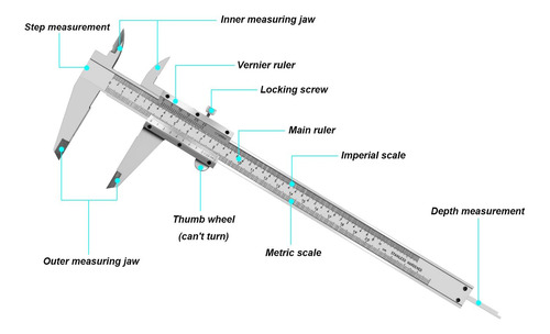 Zlksker 8 Pulgadas De Calibración Vernier Micrómetro De 8 De