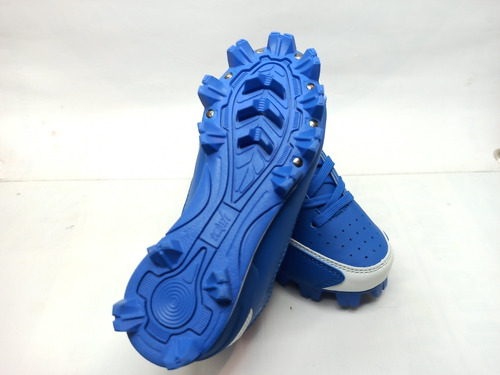 Imagen 3 de 3 de Tacos Zapato De Béisbol Para Niño Azul Yston Talla 28-32