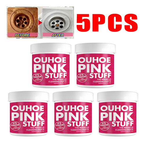 Crema Limpiadora Desengrasante En Polvo Pink Bucket, 5 Unida