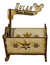 Comprar Souvenir Baby Shower Cuna. En Mdf X50 Personalizable.
