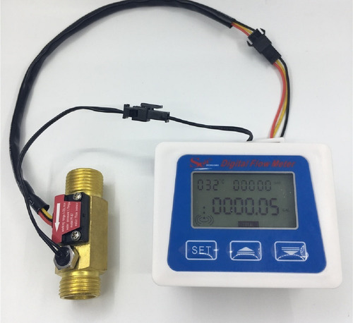 Sensor De Fluxo De Água Digital Medidor De Vazão E Temperatu