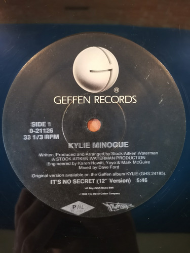Kylie Minogue It's No Secret Disco De Vinilo Importado Lp Edición Original (Usado)