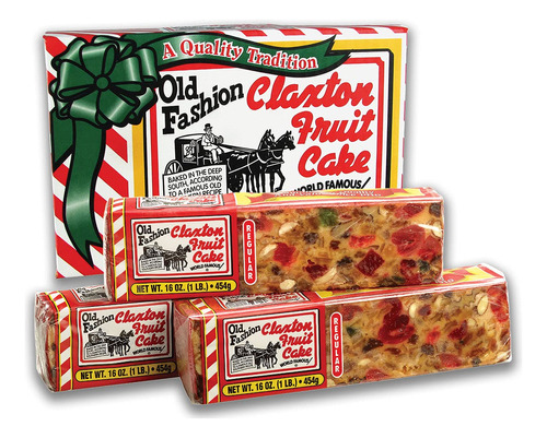 Claxton Old Fashioned Fruit Cake, Pastel De Frutas, 3 Libras