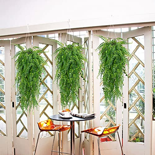 Plantas Colgantes Artificiales De Helecho 2 Unid 80 Cm Largo