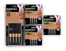 Comprar Kit Cargador Duracell +4 Aa Recargables 2500mah +12 Aaa 900m