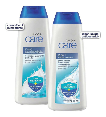 Avon Care Set Jabón Liquido Y Crema Humectante Antibacterial