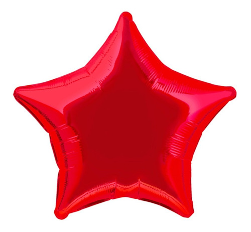 Globos Estrella Rojo Metalizados Por 10 Unidades  45 Cm