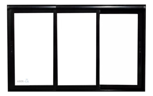 Ventana Módena Aluminio Negro 200x110 Laminado 3+3 3hojas 3g