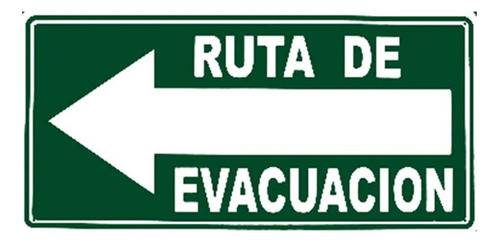 Rotulo 20x30cm Ruta De Evacuación