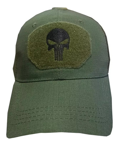 Gorra Punisher Eagle Claw Regulable Con Velcro Y Red