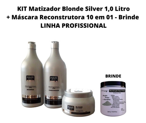 Matizador Blonde Kit L. Profissional + Brinde Reconstrutora 