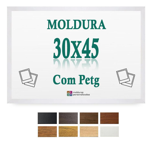 Moldura Branca 30x45 Cm Poster Quadro Arte Paisagem Petg