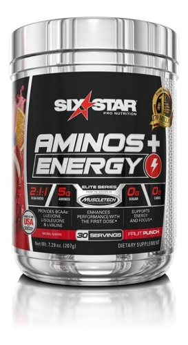 Six Star Amino+energy Fruit Punch 30 Servicios  