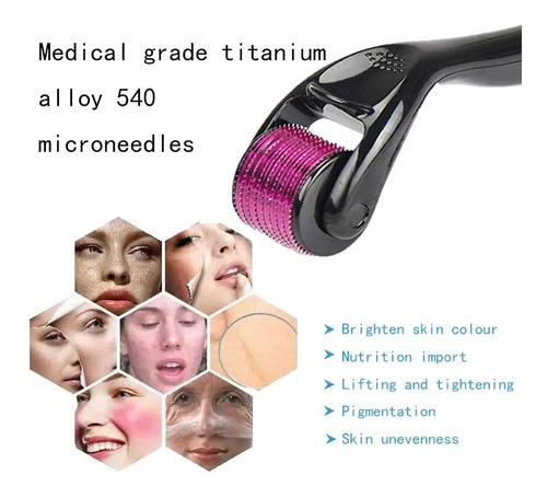 Derma Roller Facial De Titanio 1.50 Mm Disminuye Cicatrices 