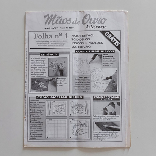 Mãos De Ouro Artesanato Folha Nª1 Ano 2 N27 Jul1999 