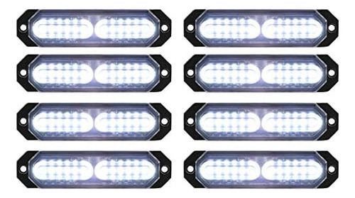 8pcs Sync Feature Ultra Slim 12-led Surface Mount Flash...