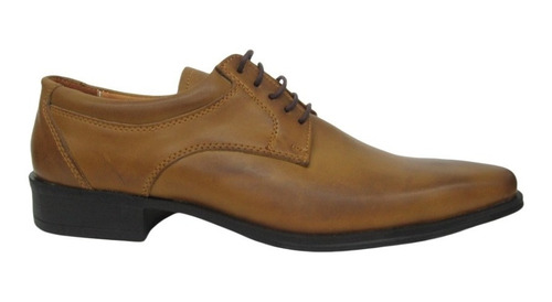 Zapatos Acordonados Escarpines Cuero Negro Suela Hombre