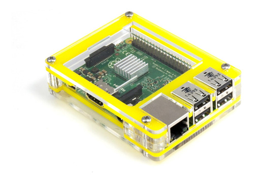 Raspberry Pi 3 B+ 2 Amarillo Tropical Disipador Calor C4labs