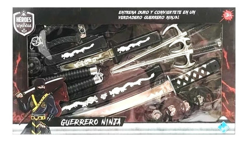 Imagen 2 de 5 de El Duende Azul Set De Armas De Guerrero Ninja Jlt 6736