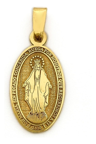 Dije Virgen De La Medalla Milagrosa Oro 18k