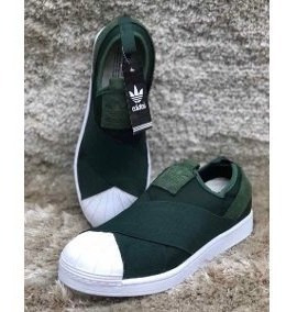 adidas superstar slip on verde