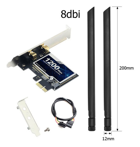 Placa Wireless Wifi Dual Band 5ghz 867mbps Computador Bt 4.0