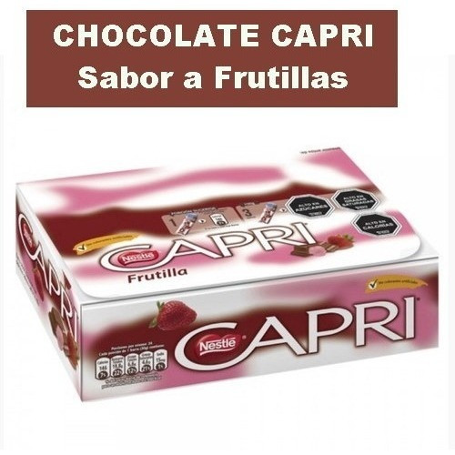 Chocolate Capri Sabor Frutilla X 24 Unidades