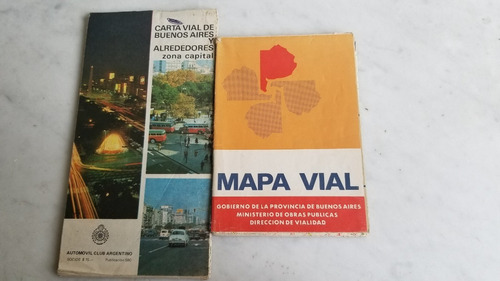 Mapa Vial Prov Bs As Y Mapa Cdad Bs As. Antiguos