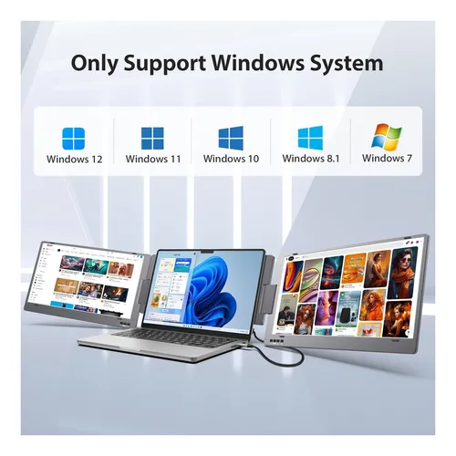 Kyy Extensor Pantalla Triple P/ Notebook 12 A 16 Windows