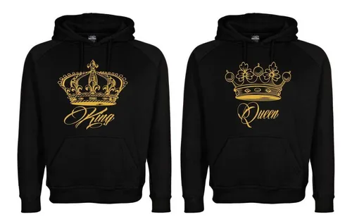 Sudaderas Para Parejas Novios King Queen Coronas 4