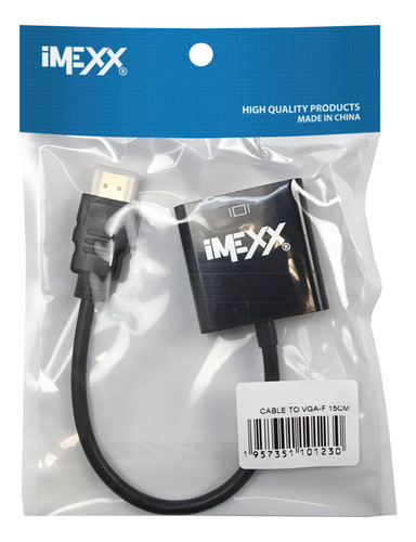 Cable Adaptador Imexx Display Macho A Vga Hembra 15cm
