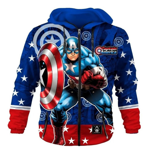 Chaqueta Capitan America Niño Antifluido, Envió Gratis