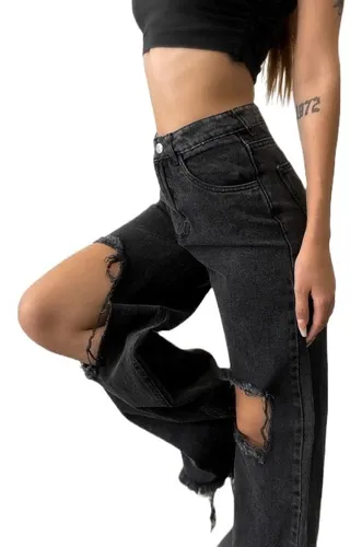 Jean ancho roto new arrivals