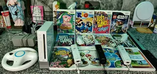 Nintendo Wii 12 Juegos Cd + 4 Joysti+2 Nunchuck +juegos Usb