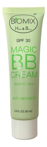 Base Cc Bb Cream Biomix Health & Beauty Anti Rojeces Correctora Verde Spf 30 Magic Sensitive 60 Ml