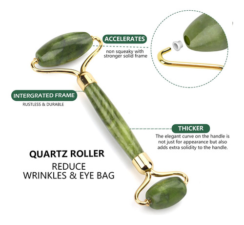 Set De Masajeador Facial De Belleza Deciniee Jade Roller & G