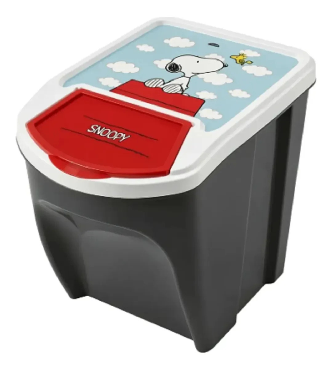 Pote Armazenar Ração Dispender Pet Cachorro Gato Tampa 20l Cor Preto