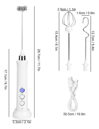 Espumador De Leche Eléctrico Portátil Usb Egg Beater, Agitad